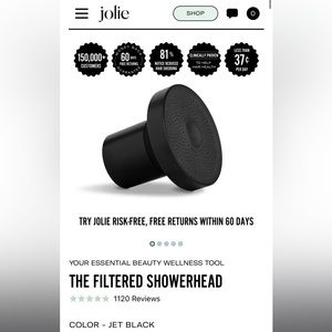 Brand New in Box Jolie filtered shower head with ONE filter included